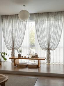 1pc Blackout Thermal Curtain Fabric - 99% UV-Resistant Polyester, Rod Pocket Hanging, Non-Bleachable Plain Weave, Bedroom Art Theme, Coated Blackout Thermal, Noise-Reducing - Ideal For Bedroom, Farmhouse And School Deep Sleep (180g Fabric Weight) - Multicolor - View 3