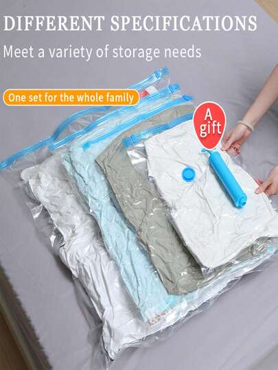 Vacuum - Sealed Bags Are Used For Storing Out - Of - Season Clothes. They Can Prevent Mildew, Insects, And Moisture, Save Space, And Make It Easy To Store Items Through Vacuum - Sealing. They Are Travel Accessories, Vacuum Bags, Travel Essentials, Vacuum Storage Bags, Travel Essentials, Storage Bags, Cruise Essentials, Items For Organization And Storage, And Bedroom Items.