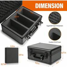 Graded Card Storage Box Case, Sports Trading Card Box - Baseball Cards Slab Case Fits Top Loaders Magnetic Card Holder, Waterproof Carrying Case - Large - View 5