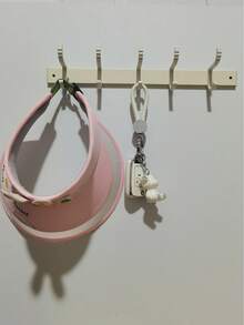 1 Piece Of Cream Colored Door Hook, Space Aluminum Bathroom Wall Mounted Cabinet Coat Hook, No-Drill Wall Backpack Storage Adhesive Hook, Suitable For Kitchen, Bathroom, Balcony, Etc