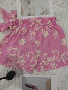 Women's Skirt Shorts - 花朵粉 - 查看 1