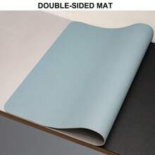 1 pieza Alfombrilla de escritorio de oficina grande de doble cara, de piel de PU impermeable, para ratón, teclado y accesorios de computadora
