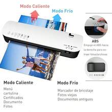 Laminadora Enmicadora Térmica+Cortador de Papel+300 Hojas Laminadoras,Enmicadora Tamaño Carta y Oficio para Casa y Oficina (Rosa) - SL299W - Ver 8