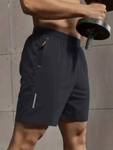 Bộ 3 quần short thể thao mùa hè có dây rút dành cho nam, có túi khóa kéo, vải thoáng khí, thoải mái, nhanh khô, thích hợp cho các môn thể thao ngoài trời, chạy bộ, đi bộ đường dài - Dành riêng cho nam - Món quà hoàn hảo cho nam giới năng động - Nhiều màu - Xem 2