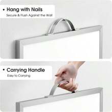 MaxGear Small White Board Dry Erase Board For Wall, Golden Aluminum Alloy Frame 16"X12" Hanging Whiteboard, Portable Double-Sided Magnetic Whiteboard For Students, Planning, Drawing, Memo - ColorD - 查看 5