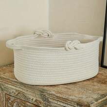 Solid Color Thickened Foldable Laundry Basket, Blanket Basket, Handwoven Basket With Handle, For Storing Clothes, Blankets, Quilts, Pillows, Toys, Miscellaneous Items, Shoes, Suitable For Bedroom, Laundry Room, Hallway