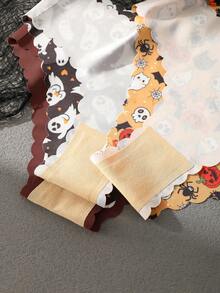 12 peças/pacote Calcinhas Sem Costura Femininas de Halloween com Estampa de Abóbora e Caveira