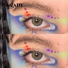 FRESH LADY Freshlady 自然色美瞳 X-棕色绿光 14.00mm 彩色隐形眼镜 1年抛型 - 綠色 - 查看 6