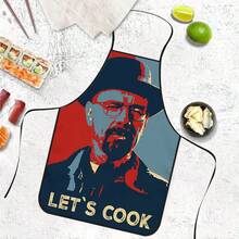 1pc "Let's Cook" Printed Apron, Durable Polyester Material, Suitable For Cooking, Barbecue, Gardening, Painting, Manicure, Unisex, Indoor And Outdoor Use