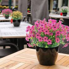 1/3/8/80 Mazzi di Fiori Artificiali per Esterni/Interni, Giardini, Verande, Fioriere per Davanzali, Casa, Matrimoni, Stile Fattoria, Piante di Fiori Finti, Fiori Artificiali da Esterno, Durevoli e Non Sbiadenti, Fiori di Plastica Finti, Piante Finte, per Decorazione, Vasi Appesi, Decorazione Floreale per Casa e Cucina, Decorazione per il Ringraziamento, Ognissanti, Autunno - Fucsia - Visualizzare 3