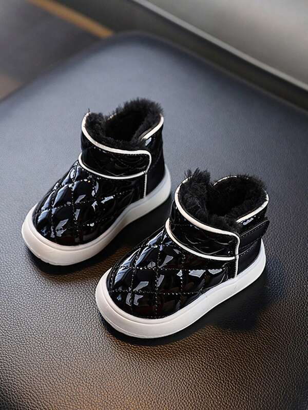 1 par de botas de neve para bebês, casuais, versáteis, leves, com solado macio e , para bebês pré-andadores, adequadas para o inverno