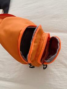 Túi đeo ngực/túi đựng điện thoại mini bằng nylon màu cam dành cho thể thao. - trái cam - Xem 5