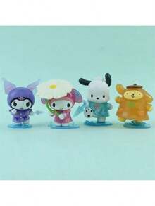 Sanrio Figurine de birou autorizate de Sanrio, Rainy Day Blind Box, Pachimari, Kuromi și Melody, pentru jucării de birou. Un cadou perfect pentru zile de naștere, sărbători, petreceri și absolviri.