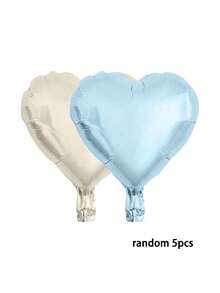 Bộ 10/20 quả bóng bay giấy hình trái tim màu xanh và trắng, kích thước 18 inch, dùng để trang trí khăn trải bàn tiệc, sinh nhật, cô dâu, lễ đính hôn, đám cưới, kỷ niệm, ngày Valentine và các dịp khác. - Nhiều màu - Xem 9