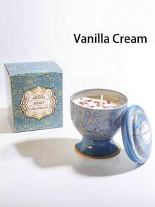 1pc/4pcs Dried Flower Scented Candle In Goblet Jar, Aromatherapy Candles,Natural Floral Scented Candle,Forest Scented Candle,In Tall Glass Jars, Feature Exquisite Patterns And Are Perfect For Decoration And Ornaments. They're Ideal For Aromatherapy And Various Holiday Decorations, Making Them The Perfect Gift For Friends And Family, Christmas Decorations