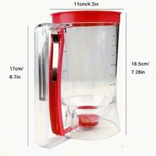 1pc Pancake Cupcake Dough Dispenser With Squeeze Handle, Suitable For Baking Tray Mixture Dispenser, 4-Cup Measuring Tool Kitchen Dough Separator, Suitable For Cookies, Cakes, And Waffles - Nhiều màu - Xem 3