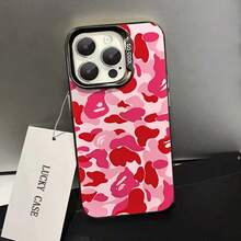 1pc Full Screen Pink Color Blocks Compatible For Phone 16/15/14/13/12/11/8/ 7ProMax/Pro/Plus/Xs Max/XS/X,For Compatible With Colored Simple And Personalized Black Letterssilver Hard Shell, Fall Prevention Anti-Shock, Anti-Slip, Anti Drop, Camera Lens Protection, Silicone Anti Wear Phone Case  ﻿ ﻿ ﻿ ﻿ - màu đen - Xem 4
