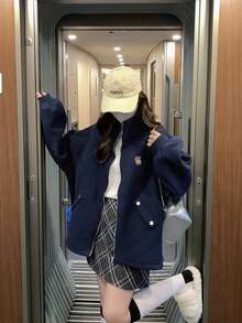 新款秋冬韩版宽松休闲修身长袖毛绒泰迪熊女外套