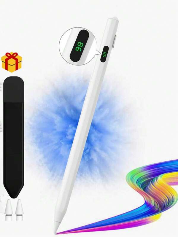 Lápiz stylus compatible con iPad (2018-2025) - Carga rápida de 60 minutos con sensibilidad a la inclinación y rechazo de palma compatible con iPad 11/10/9/8/7/6ta generación, Air 7/6/5/4/3/M3/M2, Pro 13"/12.9"/11"/M4, Mini 7/6/5ta, Regalos blancos para madre, familia, amigos, niños, cumpleaños, vacaciones Accesorios para teléfonos