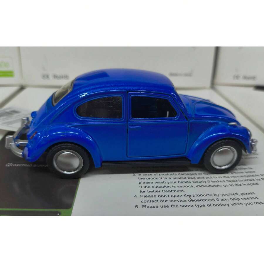 Carrinho Fusca Ferro Fricção Metal Miniatura Brinquedo equipe