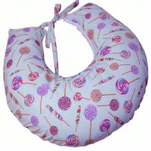 Nursing Pillow Cover Refill Model In Printed Fabric - Green Sweets - View 2