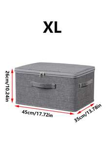 1pc Grey Extra Large Stackable Waterproof Storage Box - Versatile, Space-Saving Organizer For Closet, Bedroom, Kitchen & More - Ideal For Toys, Books, Clothes & Linens - Dark Grey - View 14