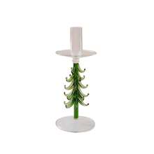1pc Christmas Tree Glass Candle Holder, Creative Green Candle Stand For Christmas, High-Quality And Exquisite, Can Accommodate Candle Wax Residue, Suitable For Christmas Home Decor, Living Room, Entryway, Fireplace, Dining Table Decoration, Gift
