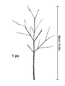 1 件 / 3 件 31.5 英寸人造树枝卷曲柳树枝逼真可弯曲人造树枝花干茎 DIY 工艺品婚礼家居房间办公室酒店大厅装饰、情人节、礼物、假植物