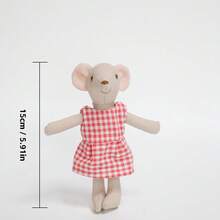 1pc Handmade Wearable Doll Clothes, Mouse Dolls, Little Girl Dolls, Baby Soothing And Sleeping Plush Toys, Children's Fabric Toys, Birthday Doll Gifts, Suitable For Infants, Boys And Girls, Dollhouse People