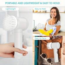 IAGREEA 5-In-1 Rechargeable Electric Cleaning Brush Set With USB Charging, Medium Hardness, Multi-Purpose Handheld Brush Tool Kit For Bathroom, Kitchen, Bedroom, Living Room, Toilet - Includes 5 Brush Heads,500 Mah