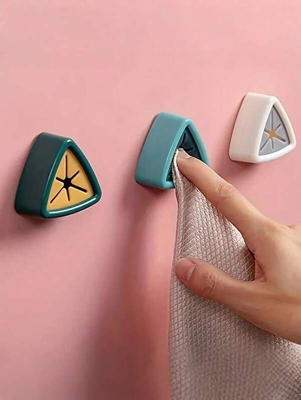 2/4Pcs Towel Plug Holder Bathroom Towels Storage Organizer Rack Cap Punch Free Wash Cloth Clip Home Accessories Bathroom Decor Tool