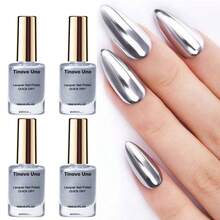 Tinovo Uno Mirror Effect Metal Nail Polish Electroplated Silver, No Baking Natural Quick-Drying Formula, Chrome Bright Finish, Nail Salon Effect, Long-Lasting And Convenient - Nhiều màu - Xem 13