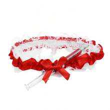 Sexy Nurse Cross Headband Stethoscope Medical Costume Set, Halloween Cosplay Party Single's Ball Outfit Accessories, Novelty Makeup Props, Basic Fashion Elegant Set