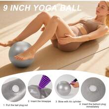 Mini Exercise Ball, Thick Mini Yoga Ball, Mini Pilates Ball, Inflatable Fitness Small Ball For Pilates, Yoga, Core Training, Stretching, Physical Therapy, Abdominal Workout, Stability, Balance Improvement - 20-25cm - View 10
