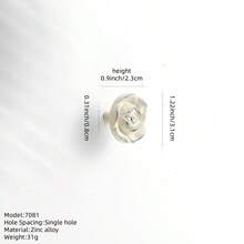 1 pezzo Pomello per mobile/cassetto in stile europeo moderno e semplice, bianco avorio, accessorio per mobili