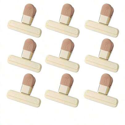 3 Pcs, Snack And Condiment Seal Clip, Selected High Quality Beige Plastic, Essential For Home And Kitchen Storage