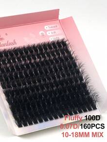 120D/100D/80D Fluffy Lash Clusters Kit Thick Cluster Eyelash Extensions Individual Lashes Faux Mink Eyelash Clusters D Curl 10MM/12MM/14MM/16MM/18MM Lash Extension Dramatic Eyelash Extensions Eyelashes Clusters - D - 查看 12