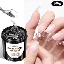 XEIJAYI 1片100克固体指甲贴纸凝胶固体贴纸指甲贴纸粘性凝胶贴纸超强粘性UV凝胶美甲速干强力粘合剂假指甲贴纸丙烯酸胶水