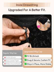 UNice Hair 7x5 Lace Closure Bye Bye Knots Natural Wavy And Loose Water Wave Wig Put On And Go Glueless Wig Invisible Drawstring Summer Vibe Look Natural Black Effortless Natural Hairline Pre Cut Pre Pluck Pre Bleached Transparent Lace 100% Human Hair Unice Wigs For Women