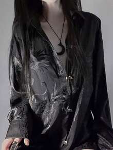 Hanfu Tops - الأسود - مشاهدة 5