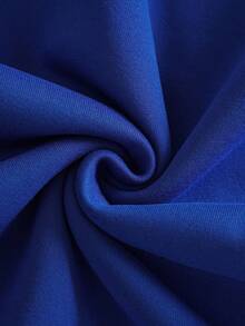 GRDR 男士秋冬标语和抓痕印花休闲宽松连帽卫衣 - 藍色 - 查看 7