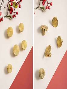 1pc Handcrafted Vintage Brass Hammered Finish Cabinet Drawer Pull Handle, Suitable For Hotel, Restaurant, Home Decor, Bookcase, Kitchen Cabinet, Storage Cabinet, Bathroom, Kids Room Drawer - Gold - View 11