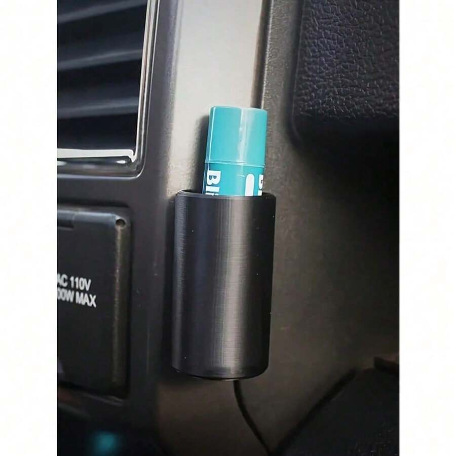 Flexible TPR Lip Balm Holder - Non-Slip Car Organizer For Makeup Storage, Soft Auto Accessories For Gloss Stick 1-Pack