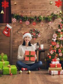 12 piezas Adornos de Bastón de Caramelo Navideños - Caramelos, Bastones, Adornos Navideños para Árbol, Decoraciones Navideñas para el Hogar, Bolas Navideñas, Decoración Colgante de Madera para Árbol de Navidad, Bastones de Caramelo, Decoraciones Navideñas, Adornos para Árbol de Navidad, Tallas de Madera de Árbol de Navidad, Bastones de Caramelo, Navidad con Menta, Recortes de Bastón de Caramelo para Decoración de Fiesta en el Hogar, Navidad 2025 (Estilo de Caramelo)