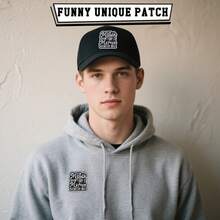 GIURKUU 1pc "If I Don't Say It, My Face Will" Iron-On Patch, Funny Sarcastic Embroidered Iron-On Patch, Suitable For Clothes, Backpacks, Jeans, Hats, DIY Embroidery Applique - Black and White - View 7