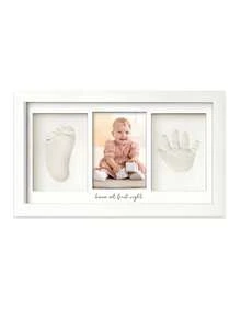 1 Baby Handprint & Footprint Kit - Clay Imprint Memorial Frame, Newborn Room Photo Frame, Personalized New Mom Gift, Suitable For Baby Shower And Baby Registry (Please Read The Instructions Carefully Before Use To Get Detailed Usage Instructions And Watch The Video Demonstration). - Multicolor - View 2