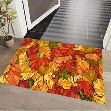1pc Crystal Velvet Kitchen Rug, Modern Simple Non-Slip Washable Decorative Entrance Mat