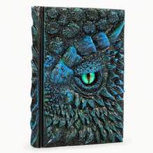1pc 3D Longan Embossed Dragon Diary Writing Notebook Men/Women Handmade Travel DiaryNotebook For Gragon Enthusiasts Resin Carving Notebook Blank Paper 120 Sheets 240 Pages - Multicolor - View 15