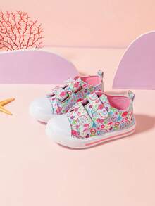 GENGASUN 1 szt. Dziewczęce, okrągłe, niskie, codzienne buty z nadrukiem w kreskówkowe wzory na wiosnę/jesień