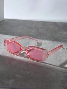 1pc Unisex Y2K Fashionable Square Frame Personality Photo Eyeglasses For Beach And Summer Daily Wear. Shades Accessories Halloween Beach Accessories Glasses Shades Looks Street Style And Suit For Sweater Jacket Sweatshirt Hoodie Leather Pants And Cargo Pants - 淺灰色 - 查看 5